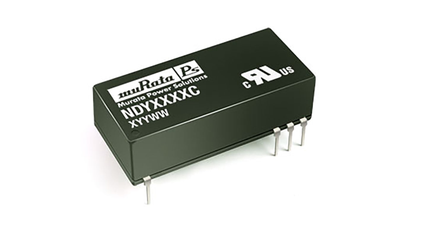 Murata Power Solutions NDY DC-DC Converter, 15V dc/ 200mA Output, 4.5 → 9 V dc Input, 3W, Through Hole, +85°C