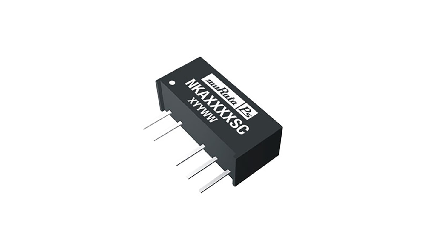 Murata Power Solutions NKA DC-DC Converter, ±3.3V dc/ ±152mA Output, 2.97 → 3.63 V dc Input, 1W, Through Hole,