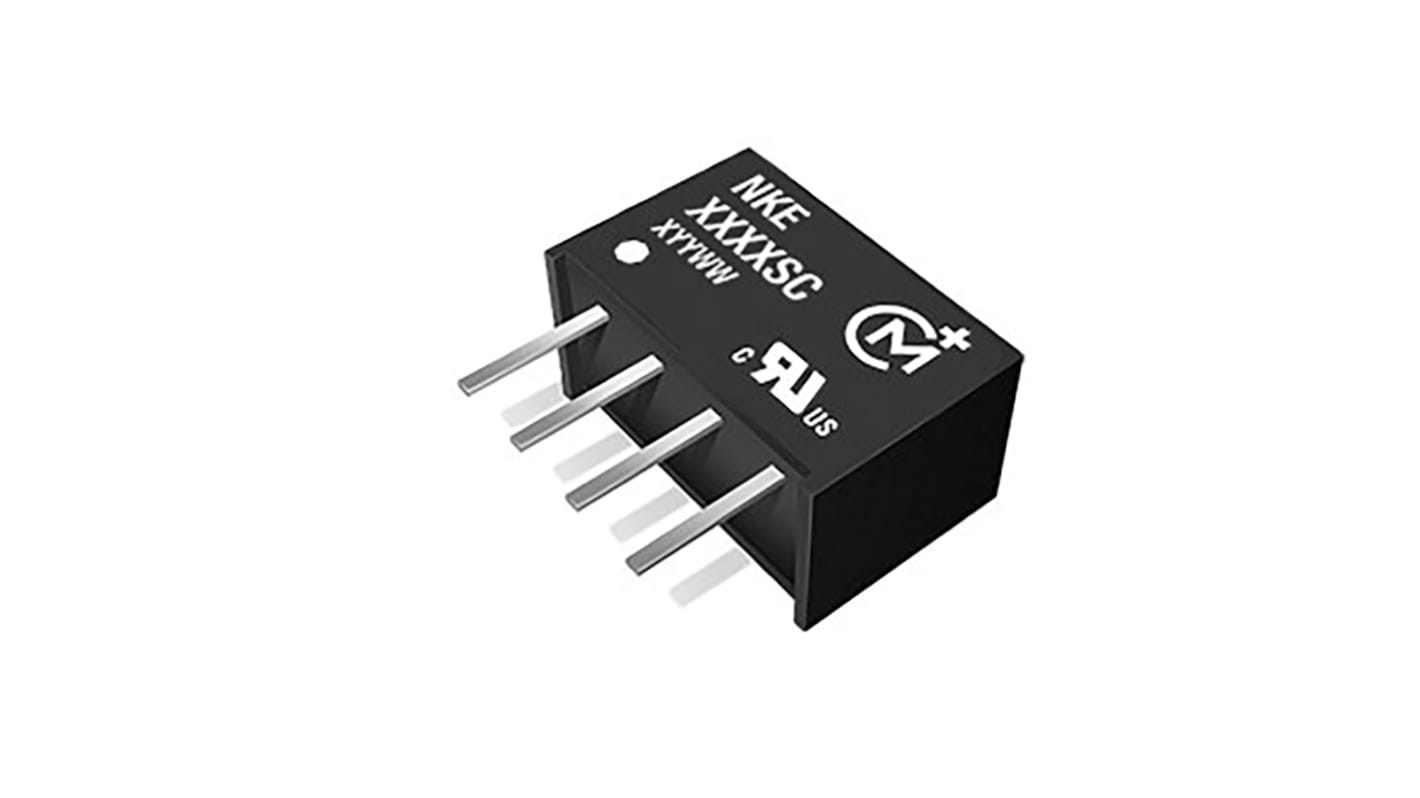 Murata Power Solutions NKE DC-DC Converter, 5V dc/ 200mA Output, 4.5 → 5.5 V dc Input, 1W, Through Hole, +85°C