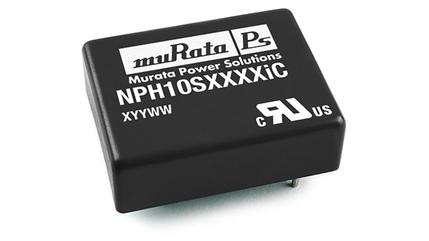 Murata Power Solutions NPH10S DC-DC Converter, 12V dc/ 830mA Output, 18 → 36 V dc Input, 10W, Through Hole,