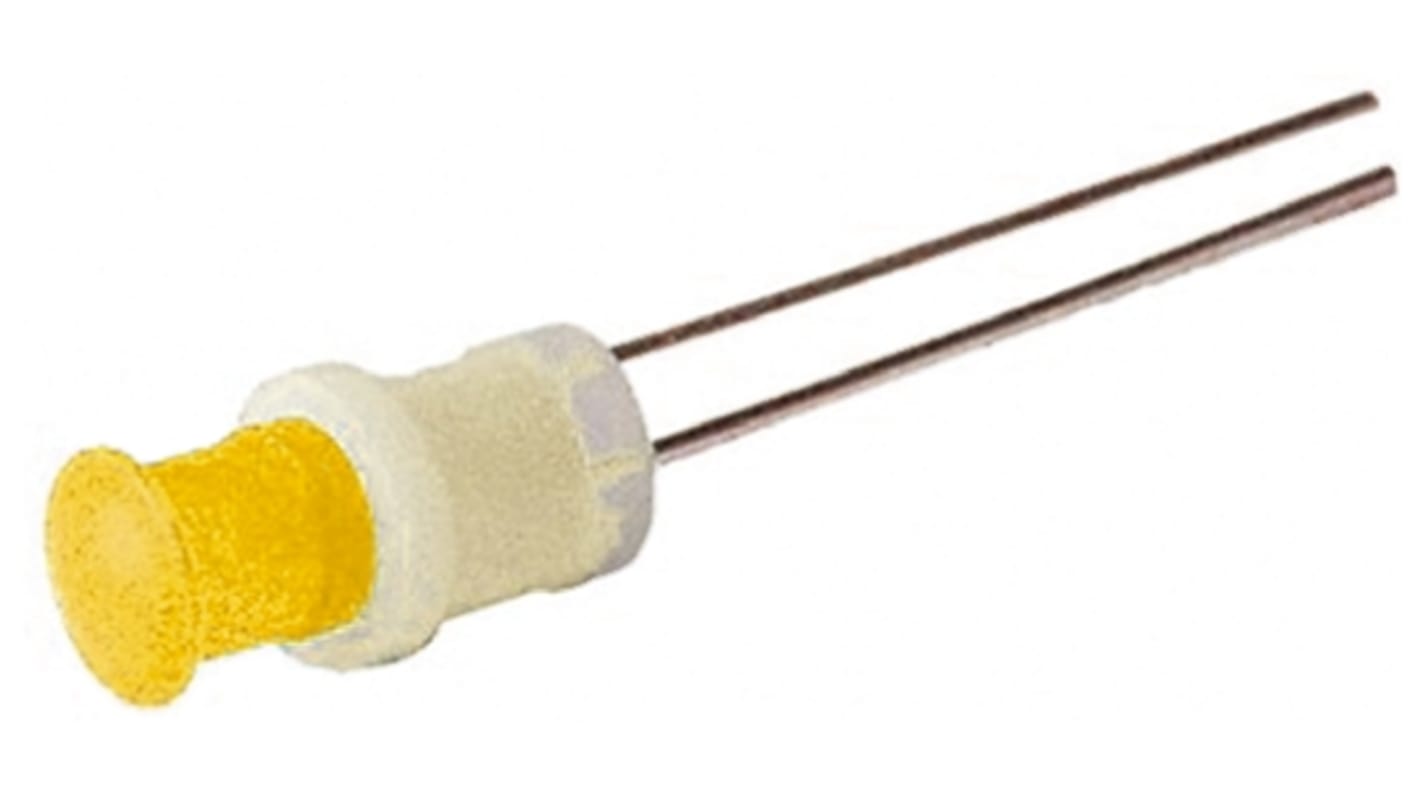 Oxley Yellow Panel Mount Indicator, 12V, 5mm Mounting Hole Size, Lead Wires Termination, IP66