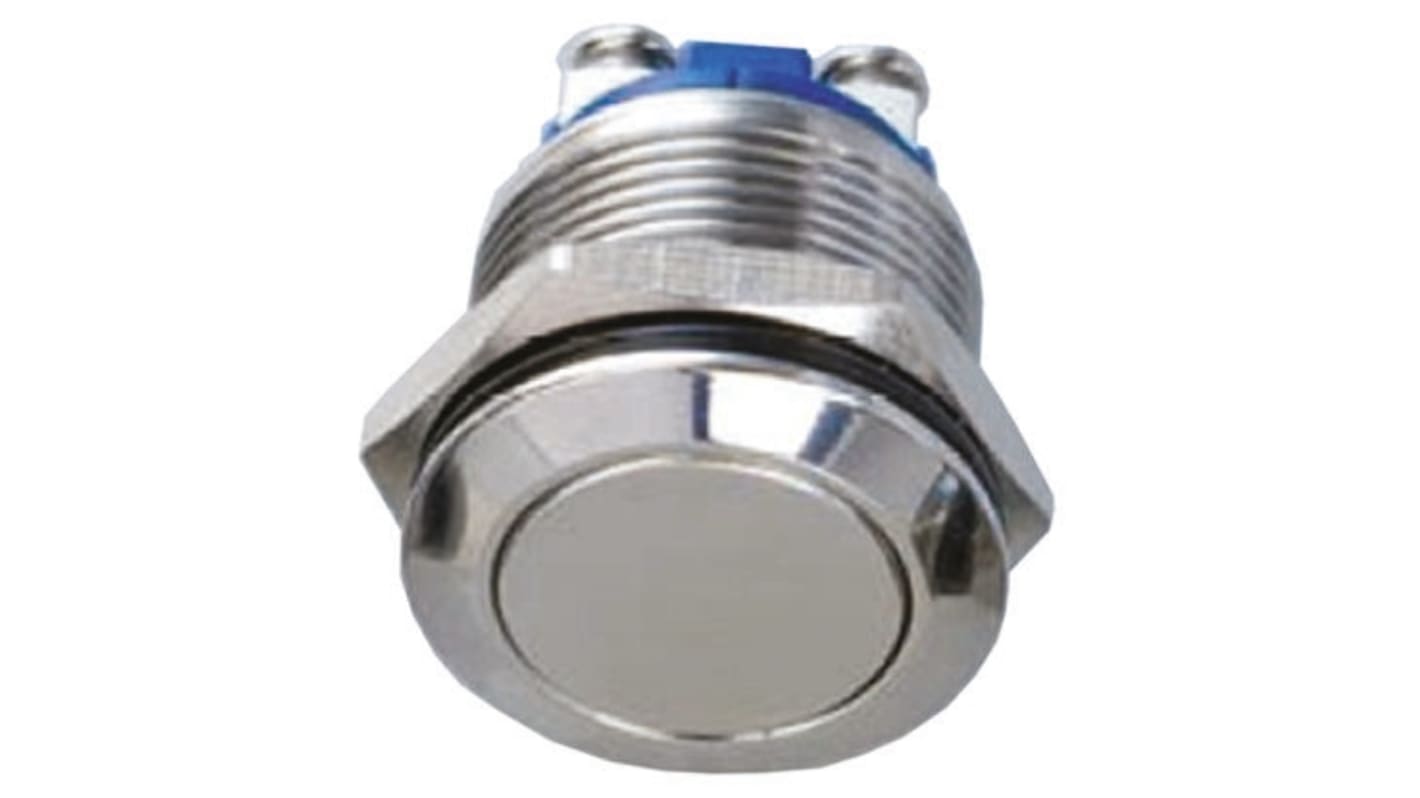 EOZ Push Button Switch, Momentary, Panel Mount, 19.2mm Cutout, SPST, 48 V dc, 250V ac, IP65