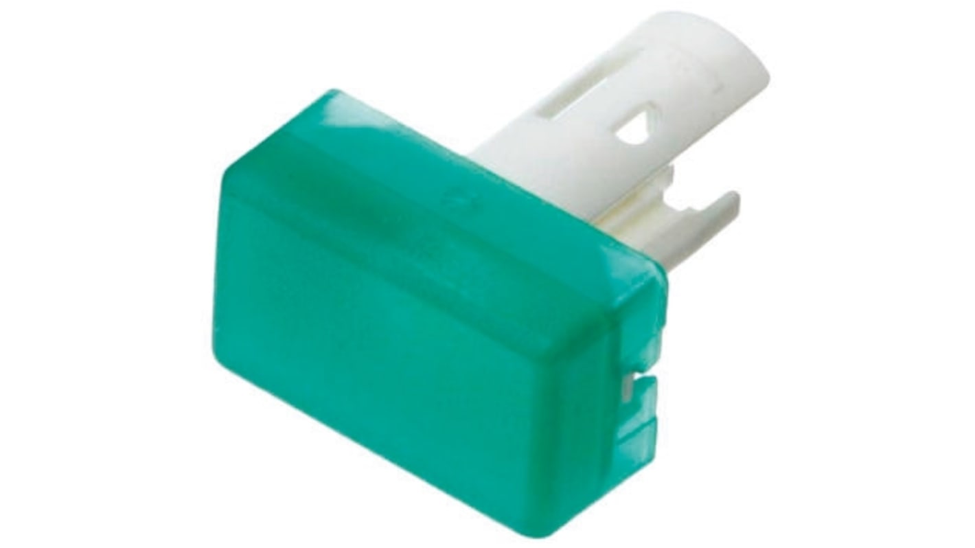 EAO Green Rectangular Push Button Indicator Lens for Use with 18 Series