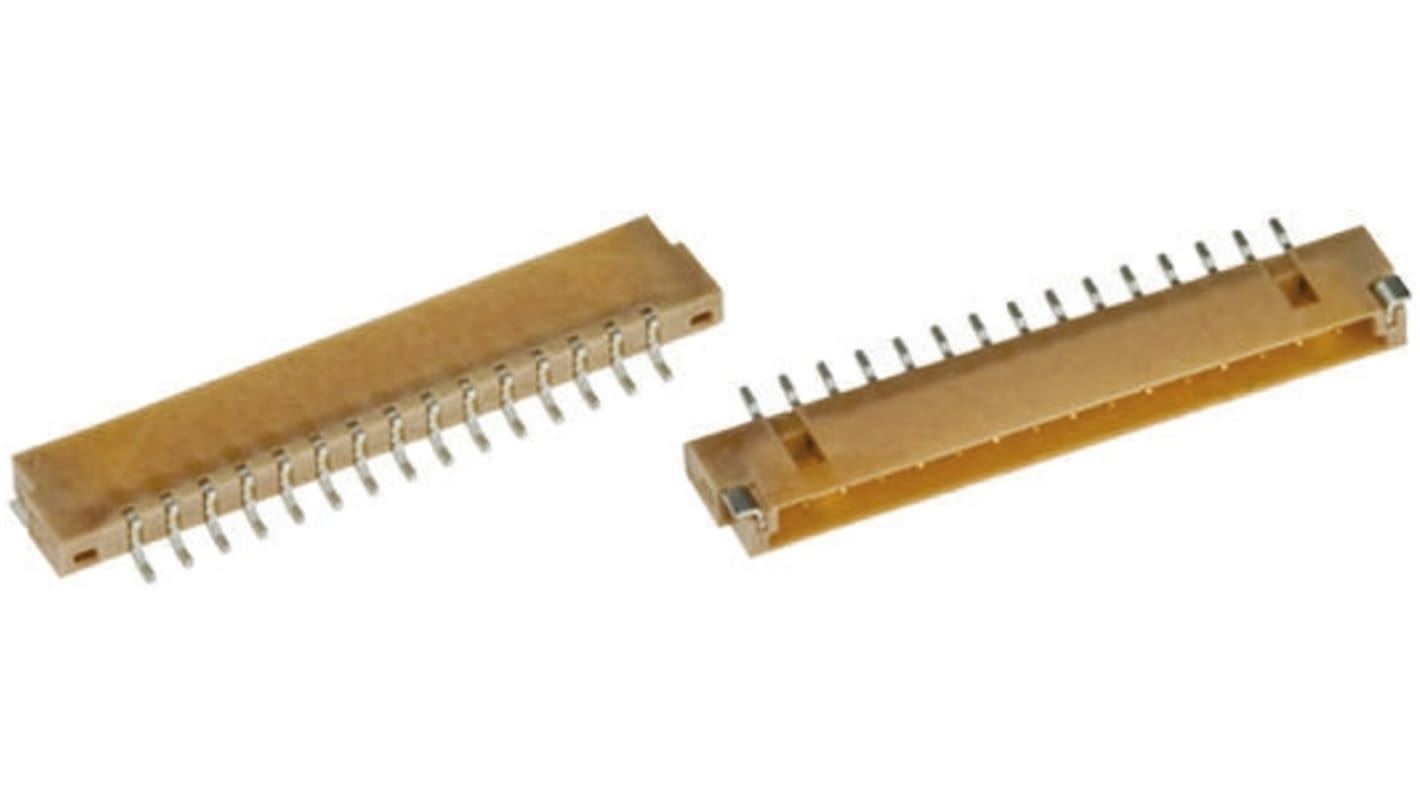 JAE Serie FI, LVDS-Verbinder, Typ Buchse, 15-polig , 1-reihig , gewinkelt, SMD, Löten, 1.25mm