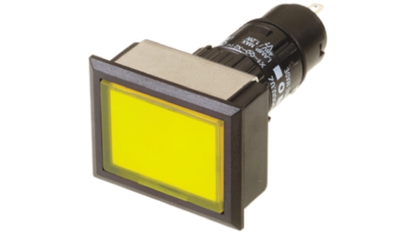 EAO Yellow Illuminated Momentary Push Button Head, IP65