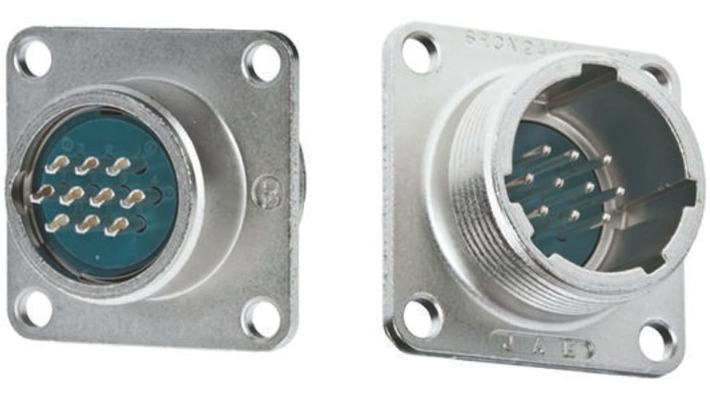 JAE Circular Connector, 3 Contacts, Panel Mount, Miniature Connector, Plug, Male, SRCN Series