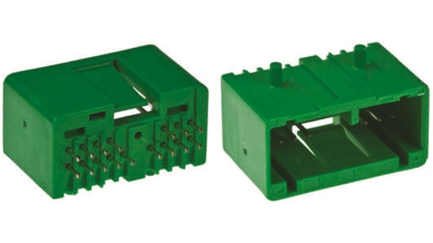 JAE IL-AG5 Series Straight Through Hole PCB Header, 16 Contact(s), 2.5mm Pitch, 2 Row(s), Shrouded