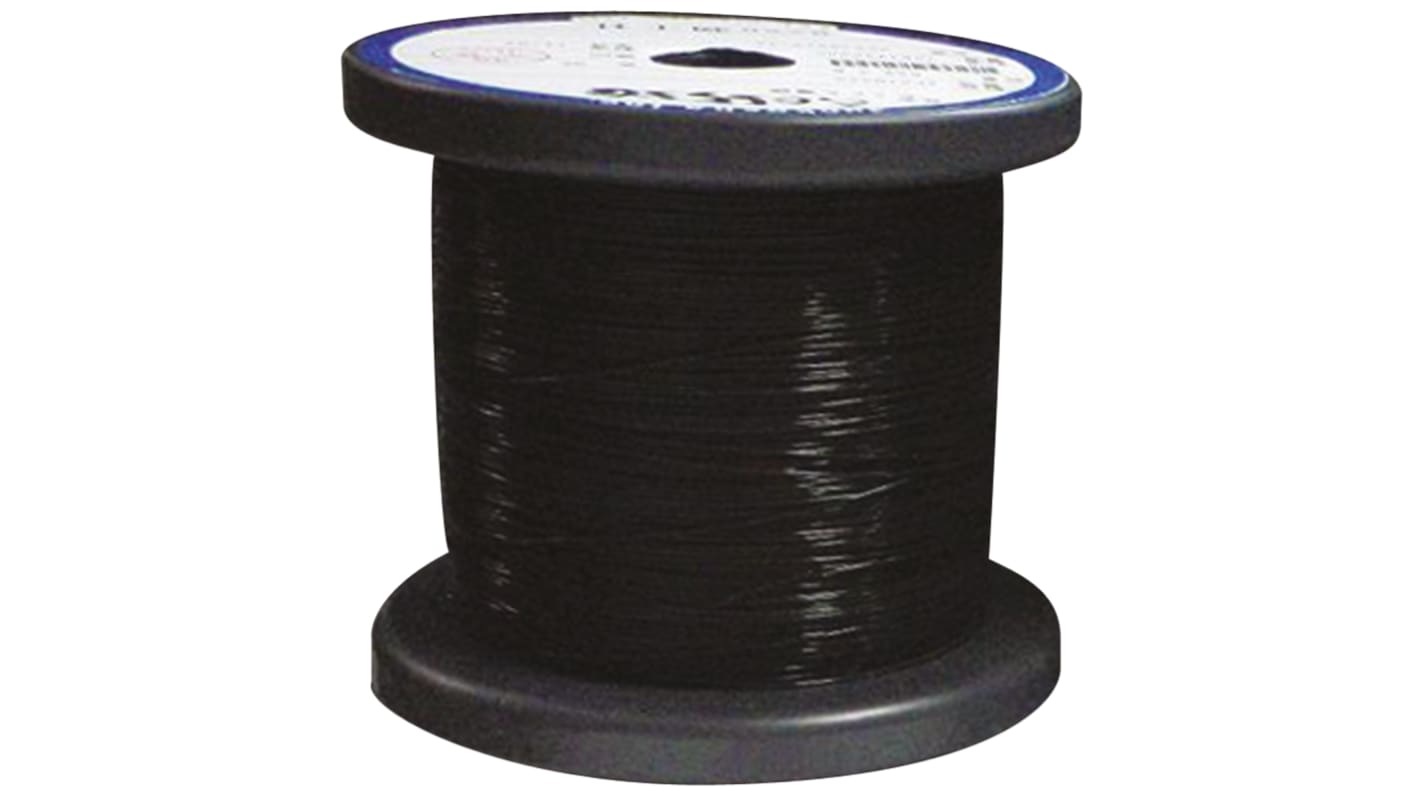 Junkosha Inc. Black 0.52 mm² Hook Up Wire, 20 AWG, 7/0.32 mm, FEP Insulation, AWM1330-20(7)-SA BLACK 20M