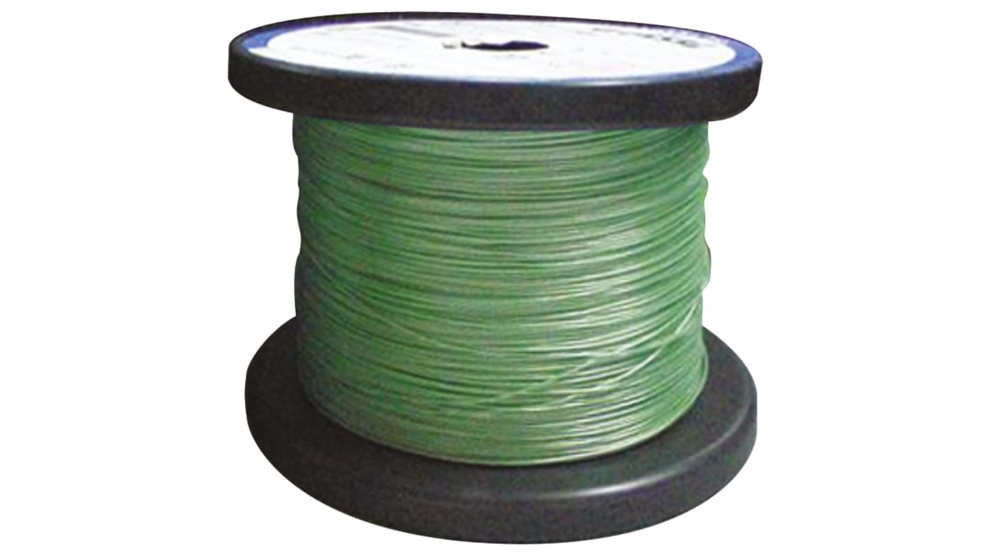 Junkosha Inc. Green 0.2 mm² Hook Up Wire, 24 AWG, 7/0.20 mm, ETFE Insulation, AWM1517-24(7)-TA GREEN 20M