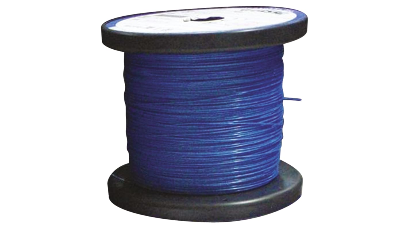 Junkosha Inc. Blue 0.08 mm² Hook Up Wire, 28 AWG, 7/0.12 mm, ETFE Insulation, AWM1517-28(7)-TA BLUE 20M