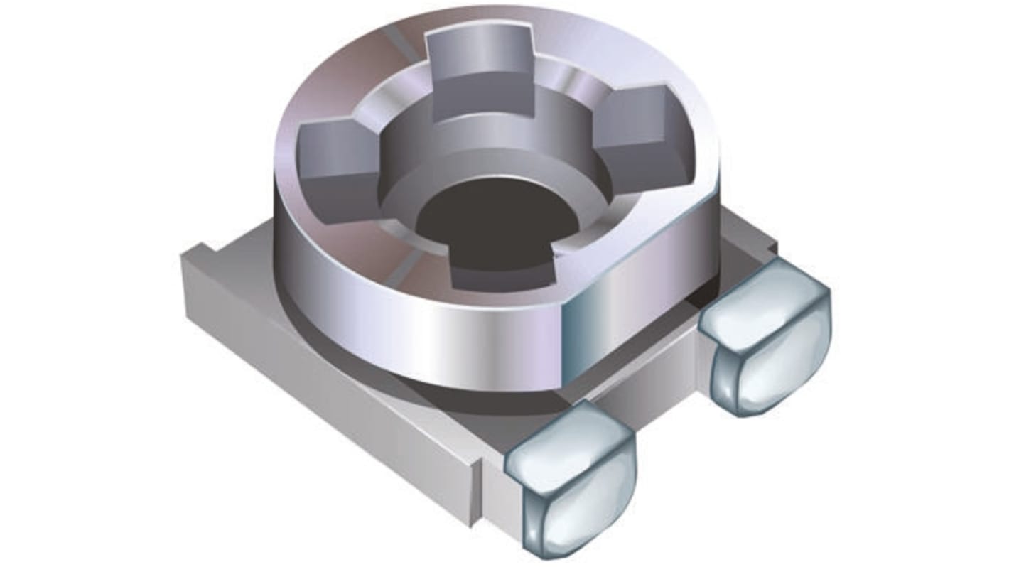 Bourns 3302 1-Gang SMD Trimmer-Potentiometer, Einstellung von oben, 10kΩ, ±25%, 3/20W, Lötauge, L. 2.2mm