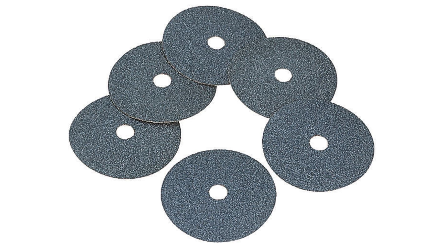 Norton Fibre Disc Zirconium Sanding Disc, 115mm, Extra Coarse Grade, P360 Grit, Norzon, 25 in pack