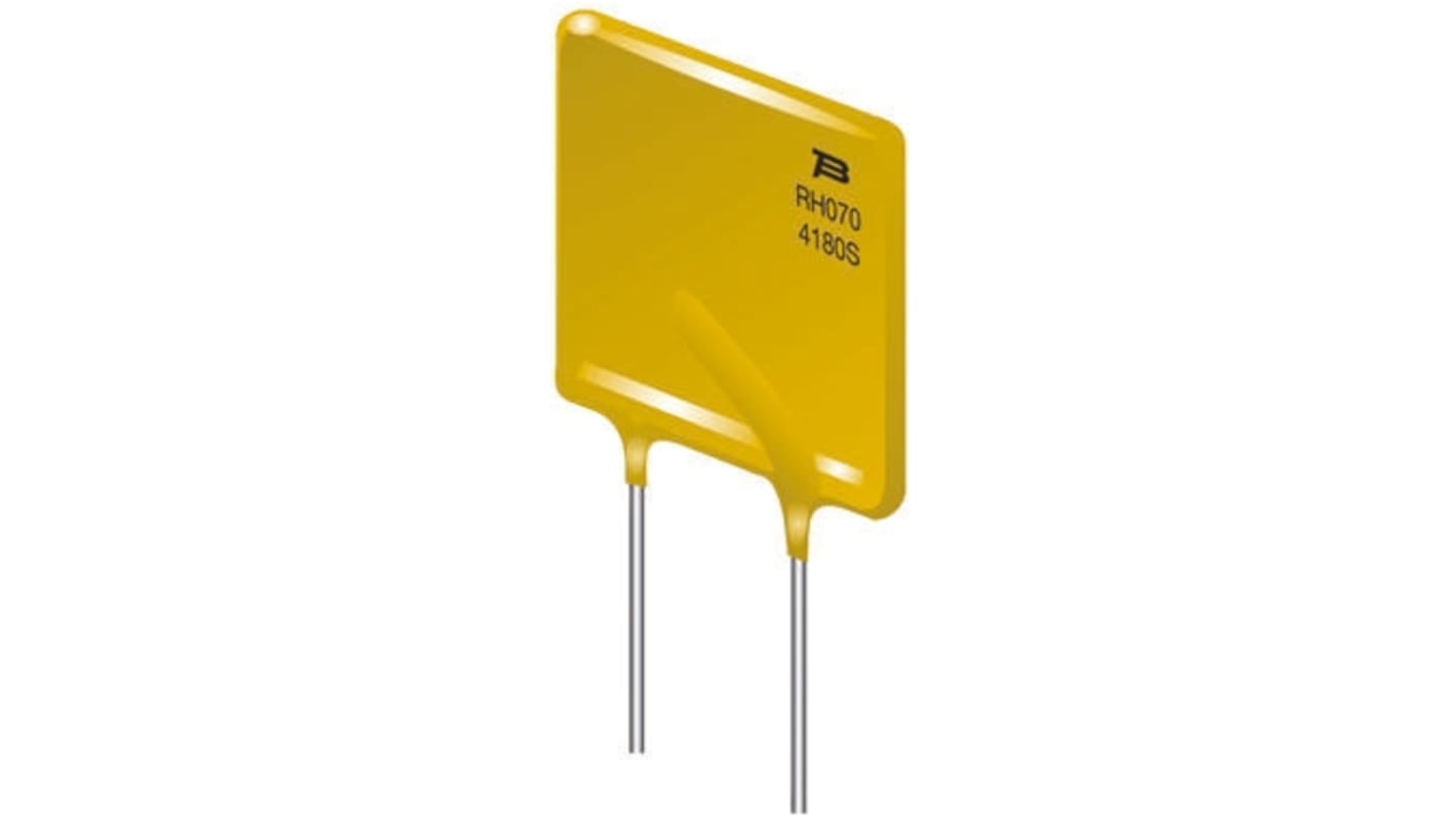 Fusibile ripristinabile Bourns, intervento a 600mA in 3s, 72V, tenuta 0.3A, 2.1Ω max