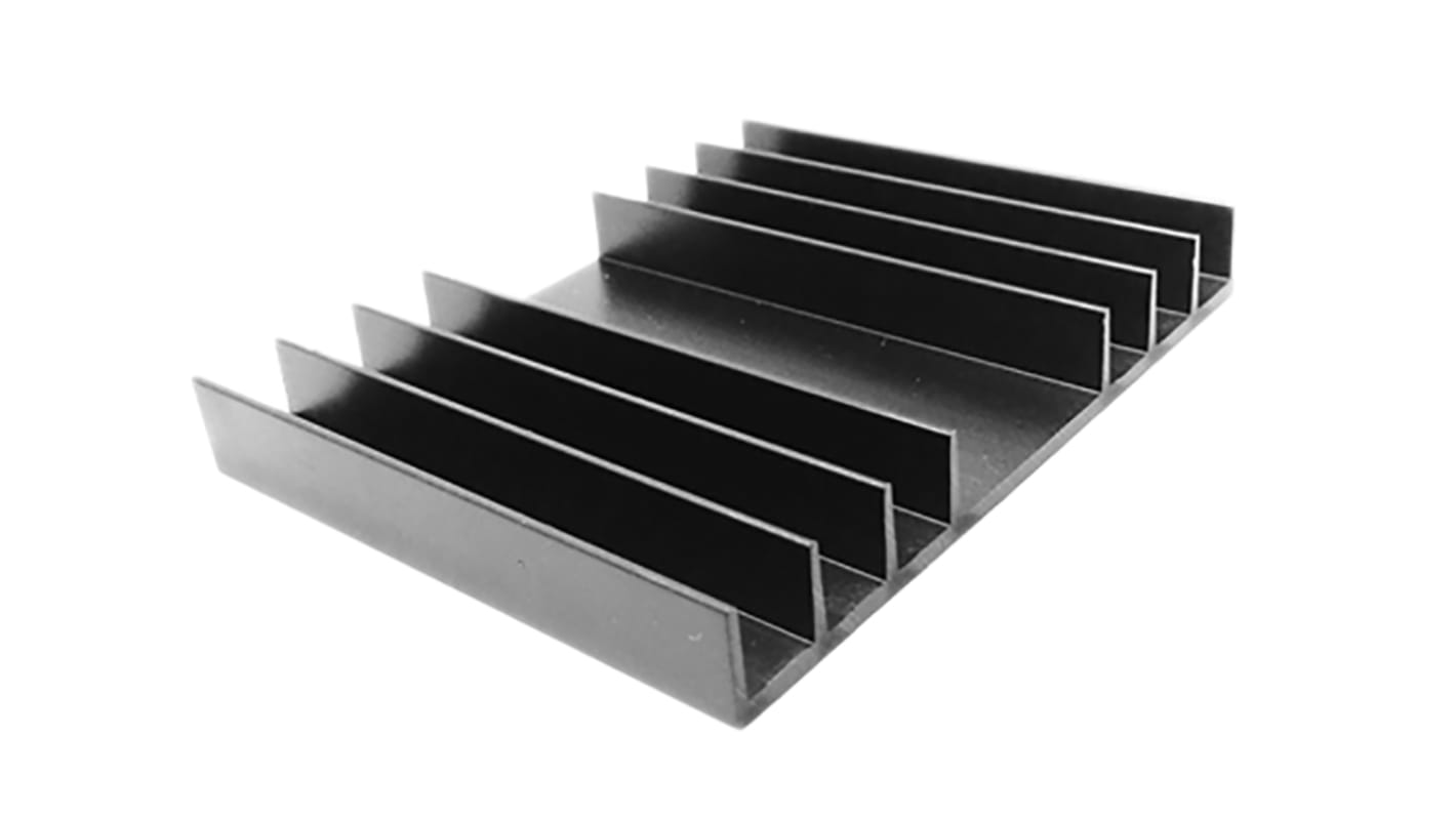Heatsink, Universal Rectangular Alu, 3.3K/W, 75 x 108 x 14mm
