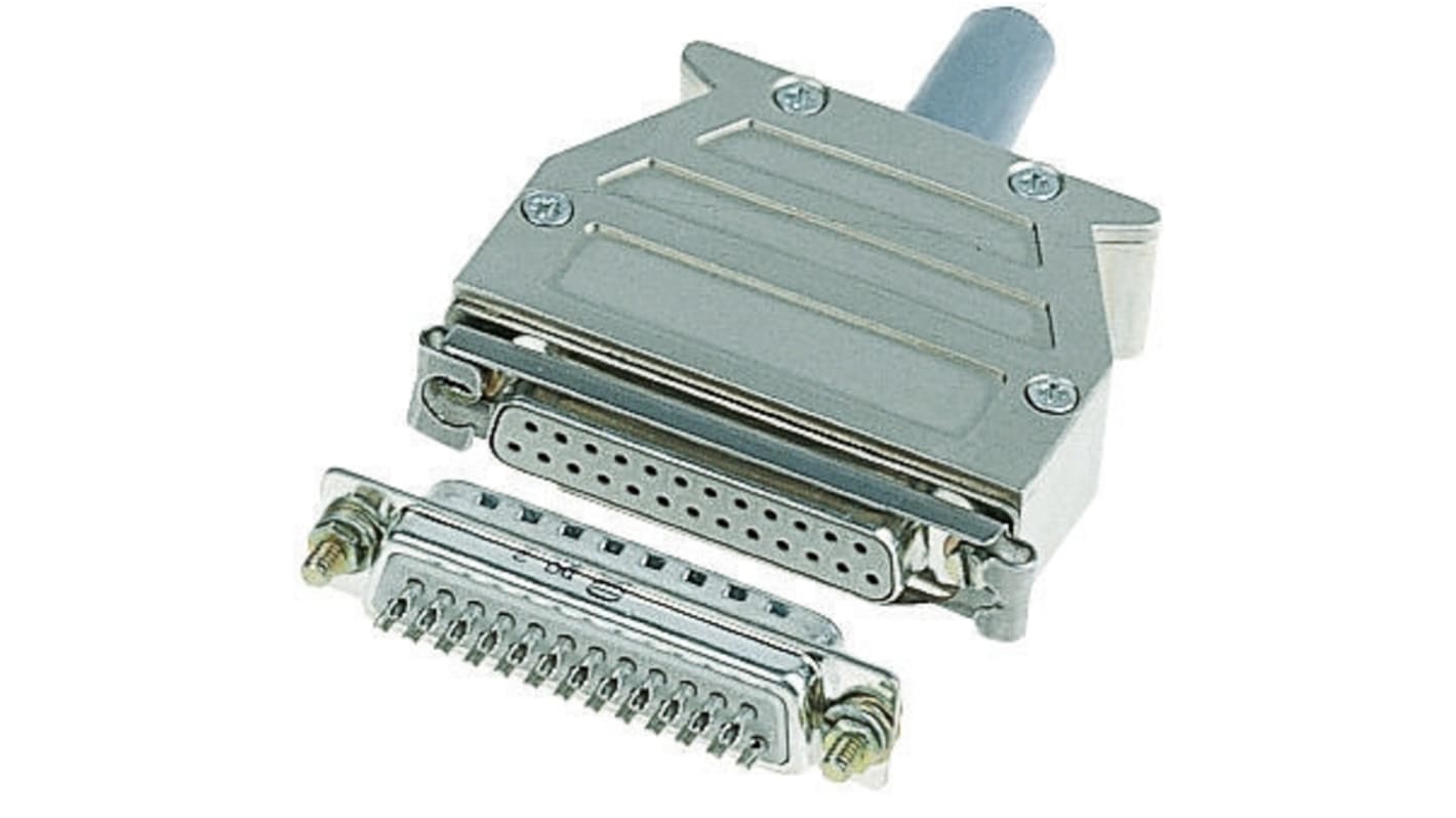 HARTING D-sub Series Thermoplastic Right Angle D Sub Backshell, 9 Way, Strain Relief