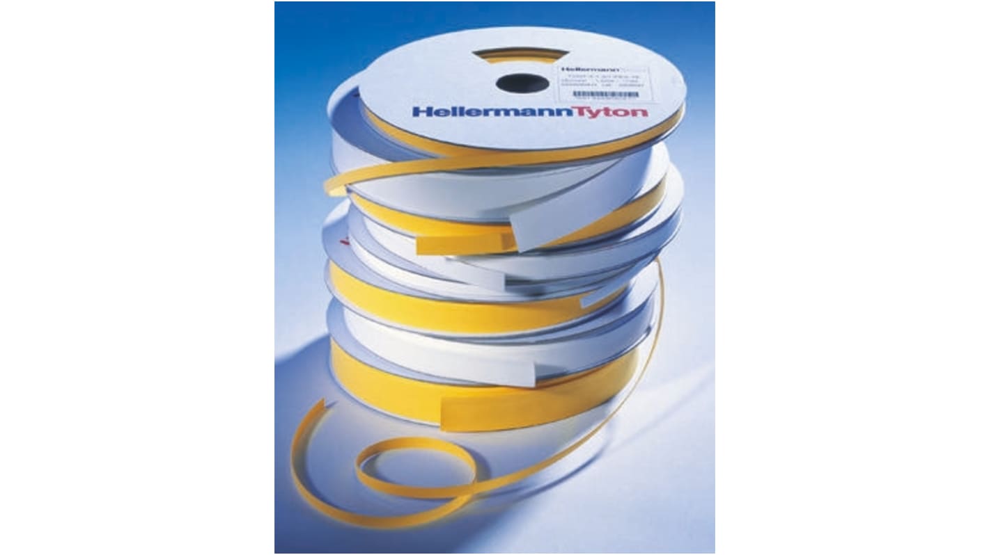 HellermannTyton TULT Yellow Heatshrink Labels, 18mm Width