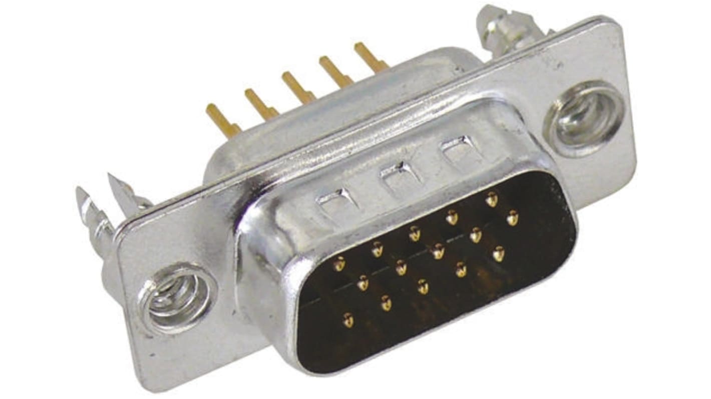 Konektor PCB D-Sub, počet kontaktů: 26, orientace těla: přímý, Průchozí otvor, rozteč: 2.29mm, Samice, 2A, 4-40 UNC,