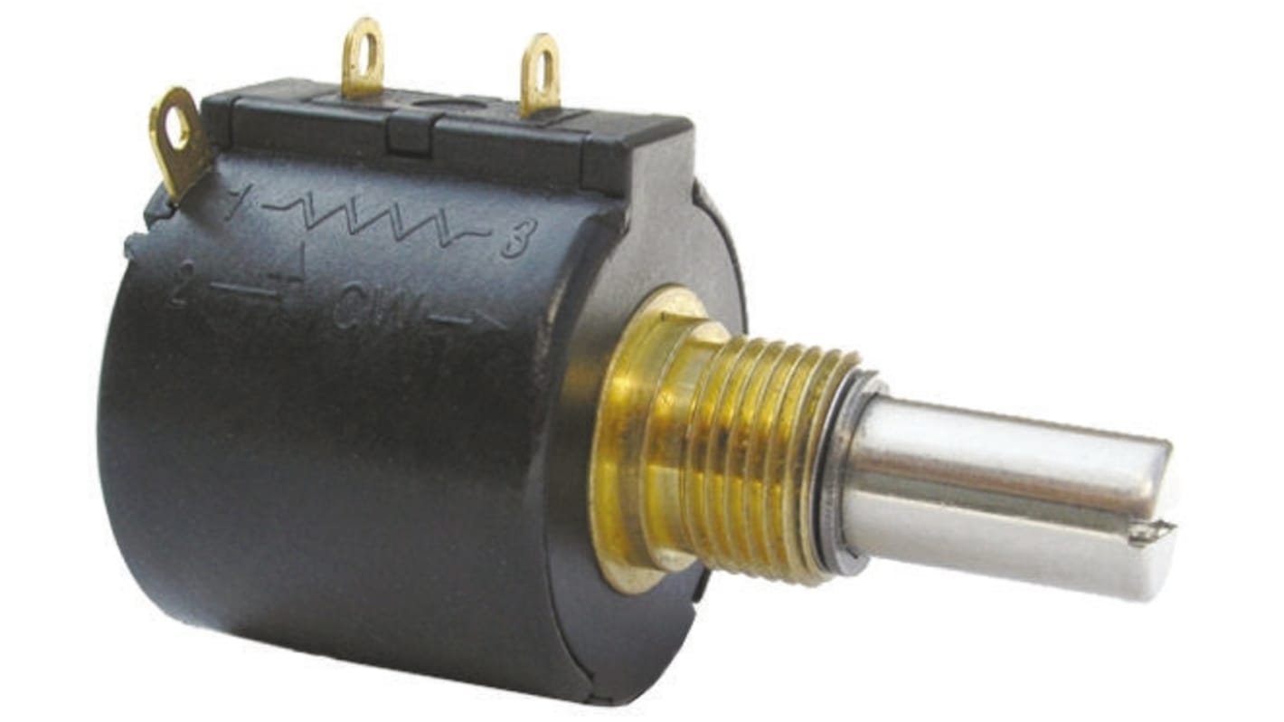 Bourns 3549 200Ω Rotary Potentiometer 10-Turns 1-Gang Panel Mount, 3549S-1AA-201A