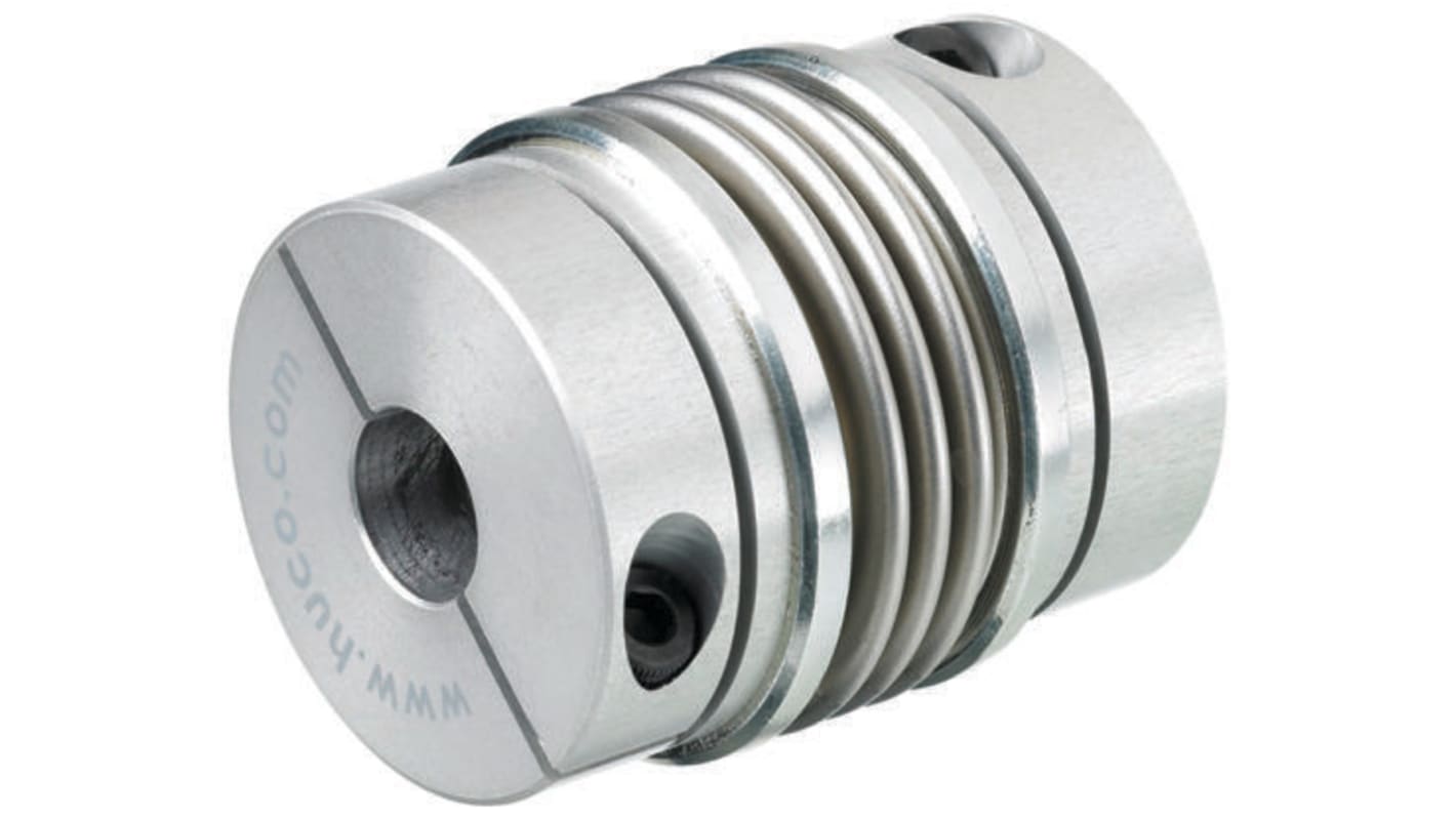 Huco Bellows Coupling, 26mm Outside Diameter, 12mm Bore, 37.5mm Length Coupler