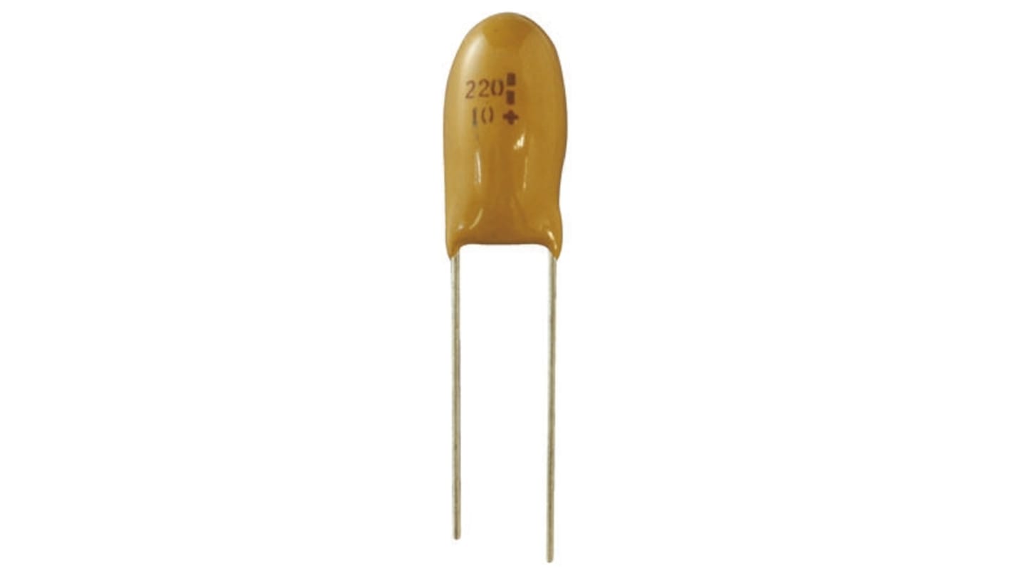TANCAP TECHNOLOGY タンタルコンデンサ,100μF,16V dc,DIP TANCAP TECHNOLOGY タンタルコンデンサ,100μF,16V dc,DIP