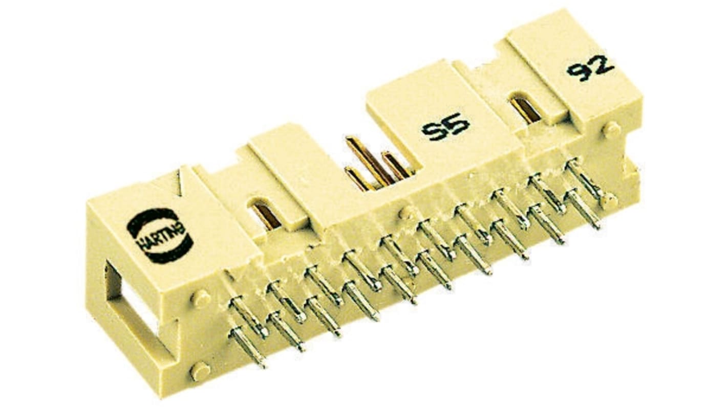 Wtyk PCB 14-pinowe raster: 2.54mm 2-rzędowe HARTING Przewlekany 1.0A