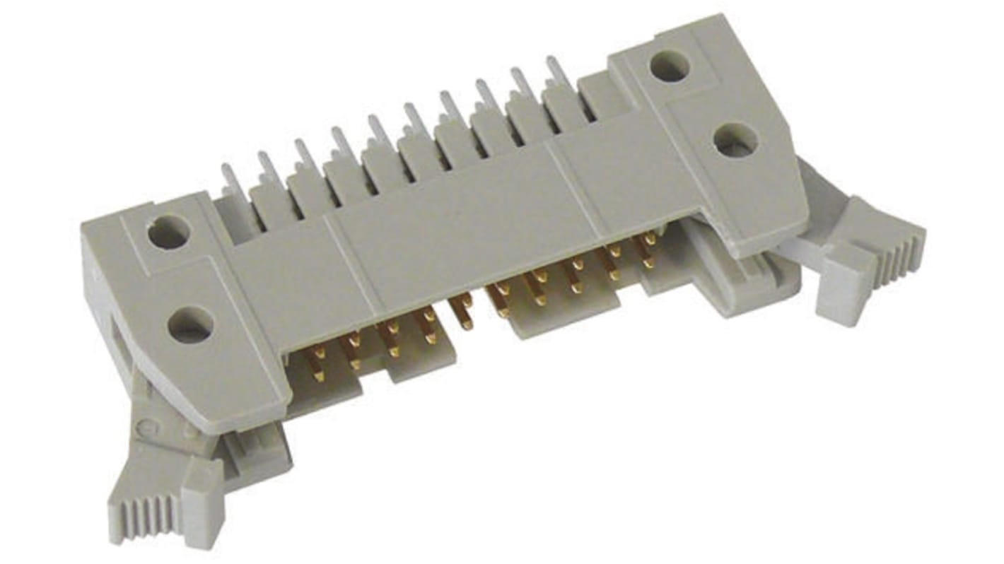 Harting SEK 18 Series Straight Through Hole PCB Header, 16 Contact(s), 2.54mm Pitch, 2 Row(s), Shrouded