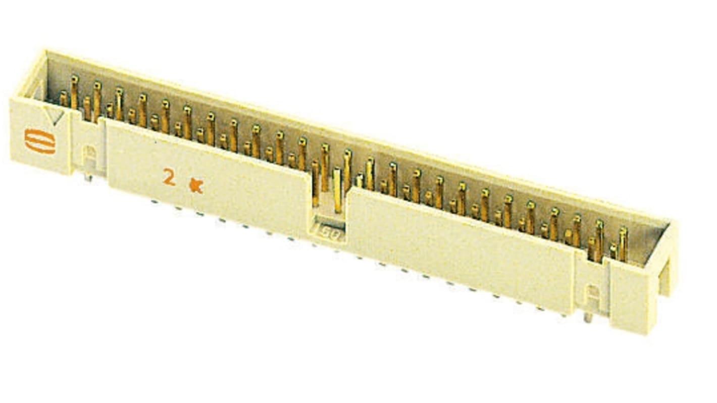 File di contatti PCB Harting, 6 vie, 2 file, passo 2.54mm