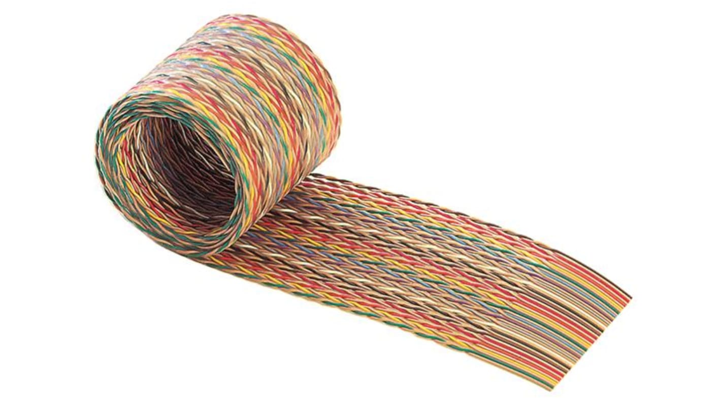 HARTING Twisted Ribbon Cable, 34-Way, 1.27mm Pitch, 30m Length