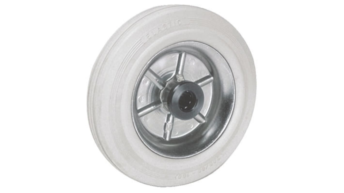 LAG Black, Grey Rubber Non-Marking, Quiet Operation, Shock Absorbing Trolley Wheel, 180kg