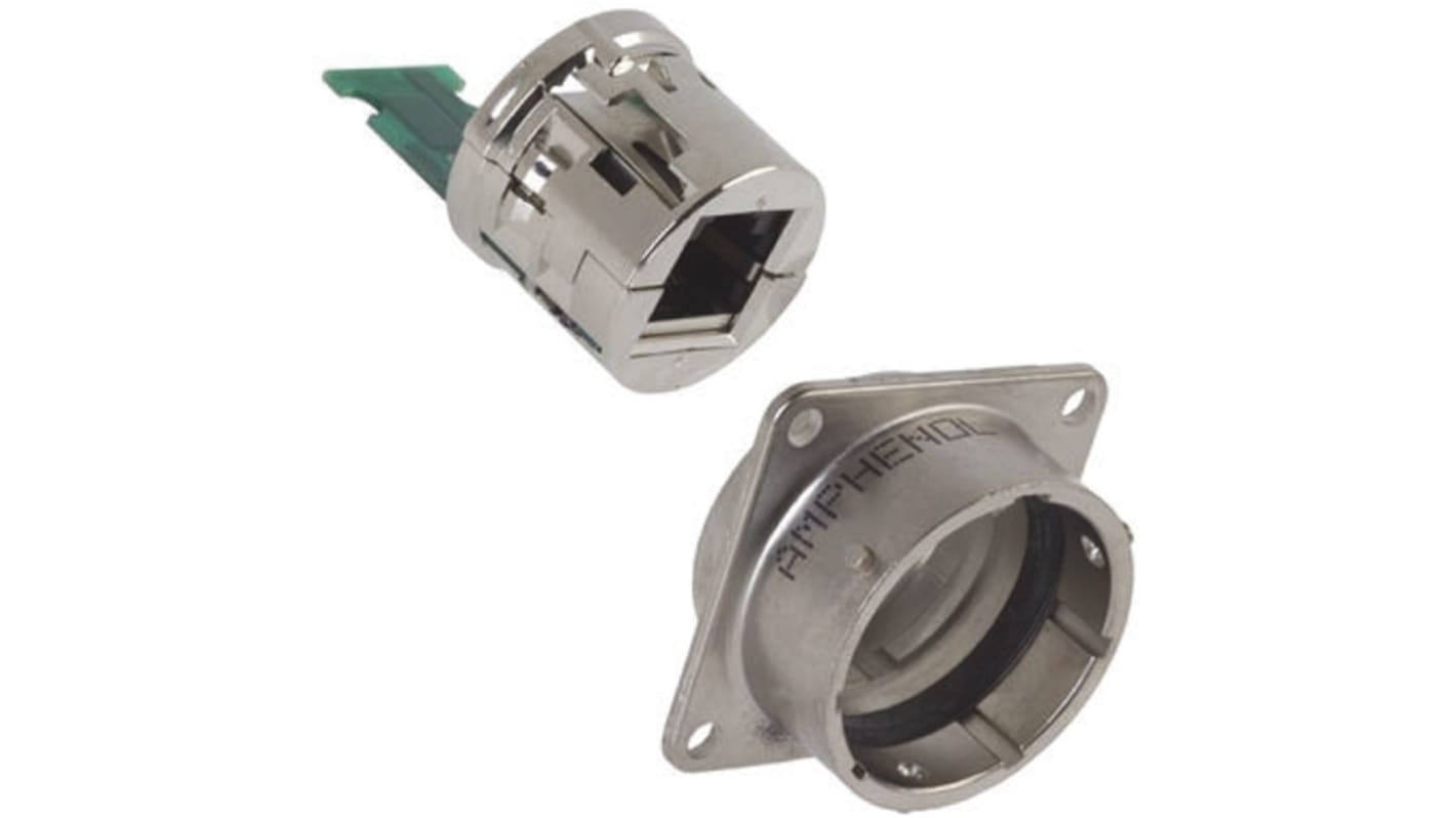 Connettore RJ45 Femmina Amphenol Socapex Cat5e, 8 vie, Montaggio a pannello
