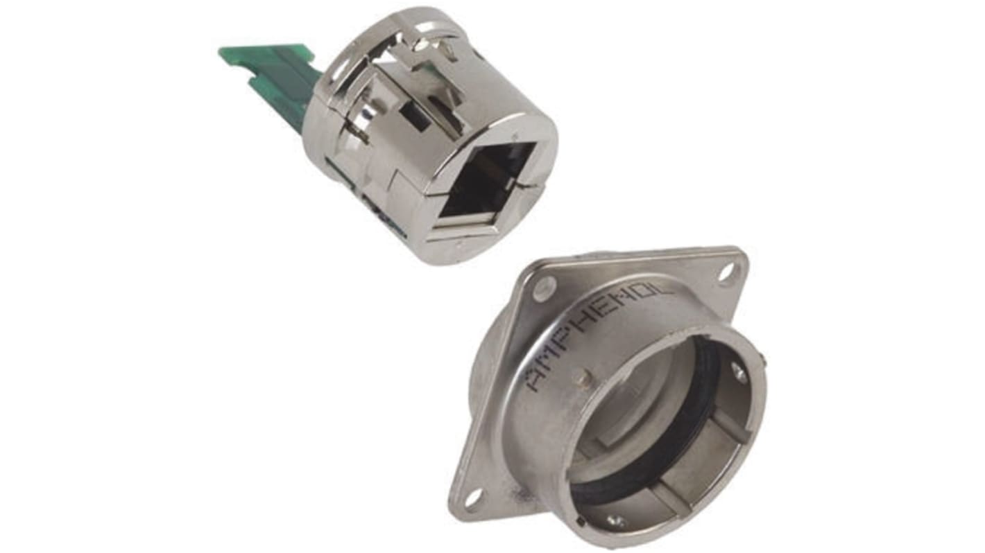 Amphenol Socapex RJF Series Female RJ45 Connector, Panel Mount, Cat5e