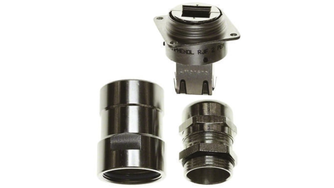 Amphenol Socapex RJF Series Female RJ45 Connector, Panel Mount, Cat5e Straight 1 Port