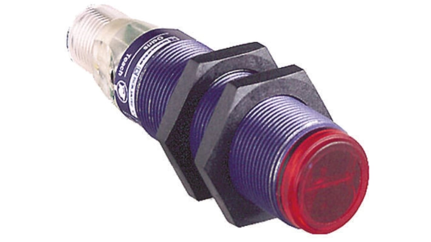 Telemecanique Sensors Retroreflective Photoelectric Sensor, Barrel Sensor, 4 m Detection Range