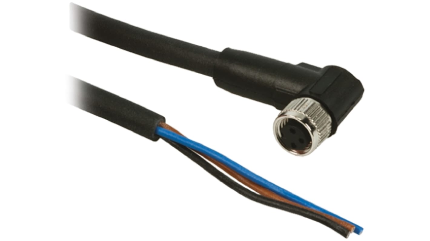 Cavo sensore/attuatore Telemecanique Sensors 3 cond. Circolare da 1/2 poll. Femmina / Senza terminazione, Ø 5.2mm, L. 5m