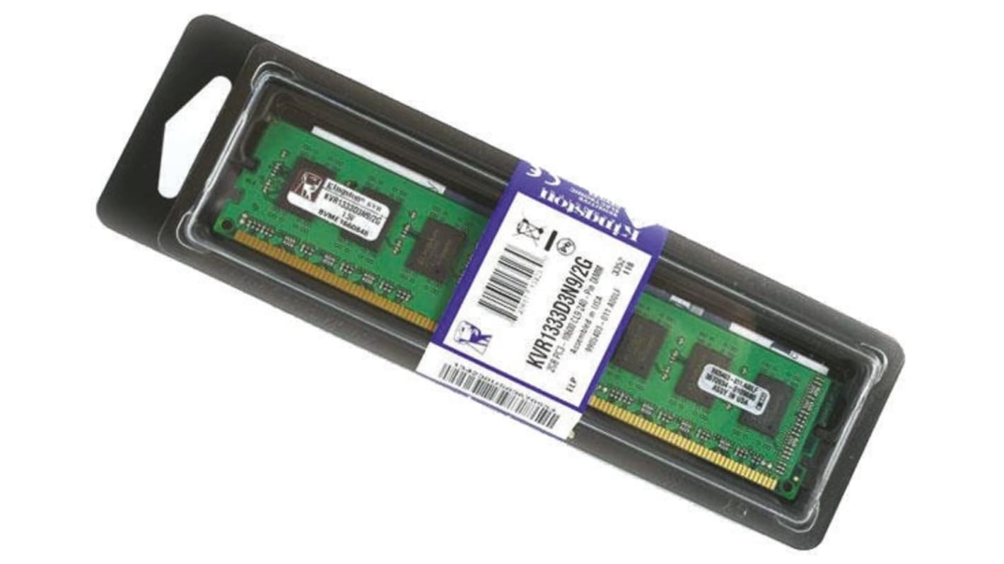 KVR1333D3S8N9/2G | Kingston 2 GB DDR3 Desktop RAM, 1333MHz, DIMM, 1.5V | RS