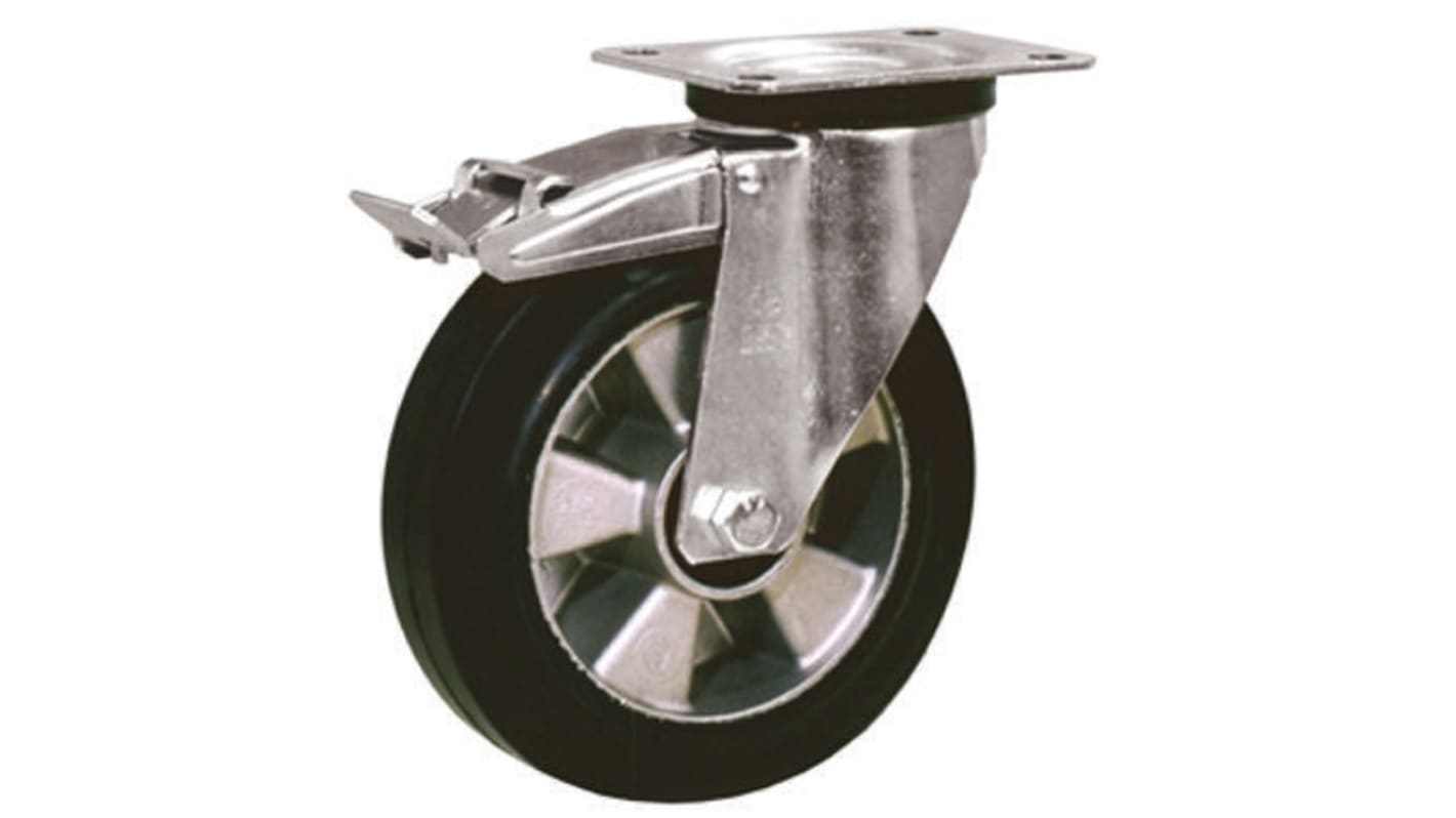 LAG Braked Swivel Castor Wheel, 200kg Capacity, 125mm Wheel