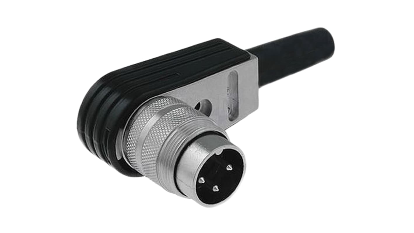 Conector DIN Ángulo de 90° Amphenol Industrial serie signalmate C091 de 4 vías, 5.0A, 300 V, IP40