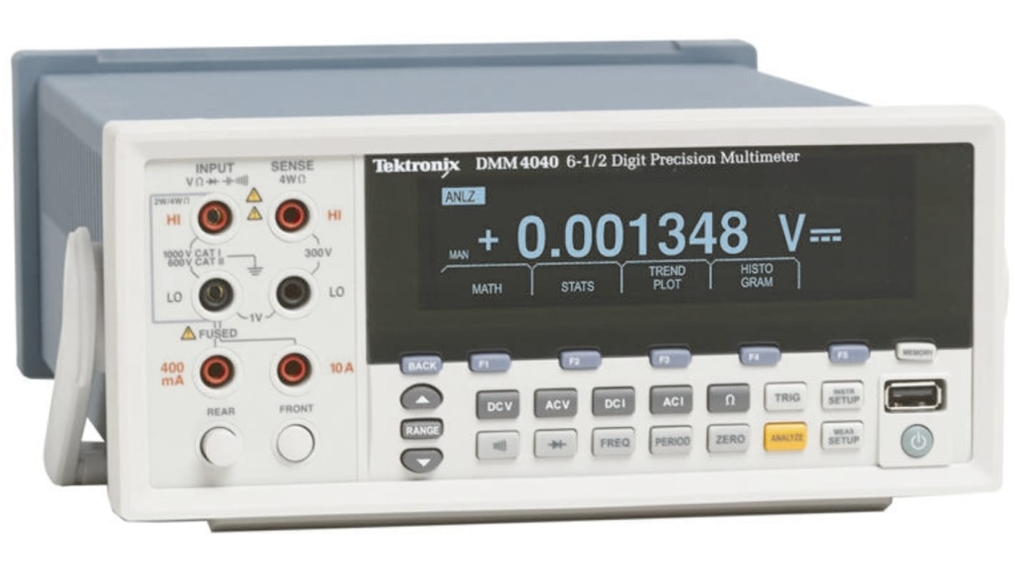 Tektronix DMM4040, Tisch Digital-Multimeter, CAT I, CAT II 1000V ac / 10A ac, 1GΩ, DKD/DAkkS-kalibriert