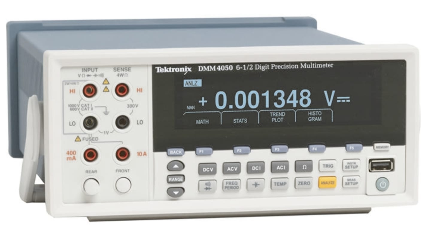 Tektronix DMM4050 Bench Digital Multimeter, True RMS, 10A ac Max, 10A dc Max, 1000V ac Max