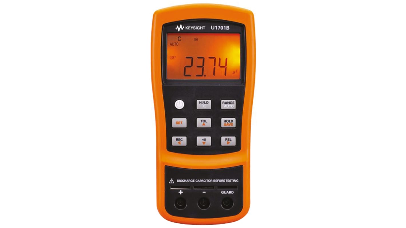 Keysight Technologies 手持式电容测量仪, 电池，市电供电, LCD显示, 199.99mF, U1701B