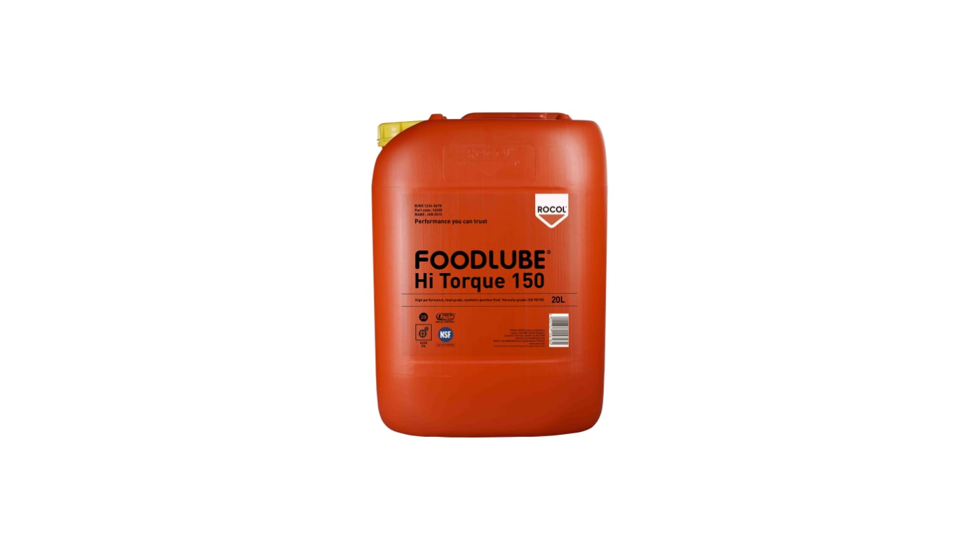 Rocol Foodlube® Hi-Torque 150 Polyalphaolefin Lubricant 20 L Can,Food Safe