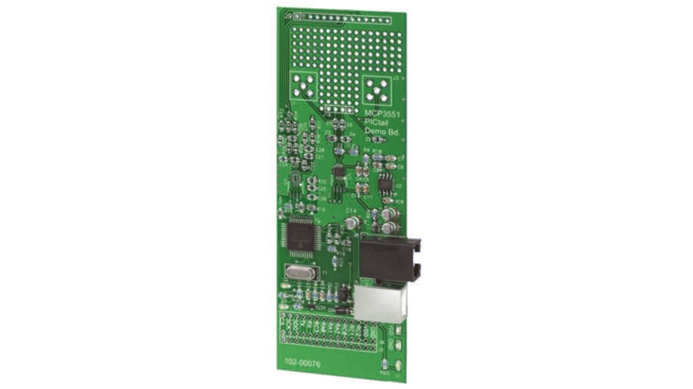 Microchip ADC演示板, Delta Sigma ADC, 22 位, 用于开发MPLAB ICD 2，PICkit