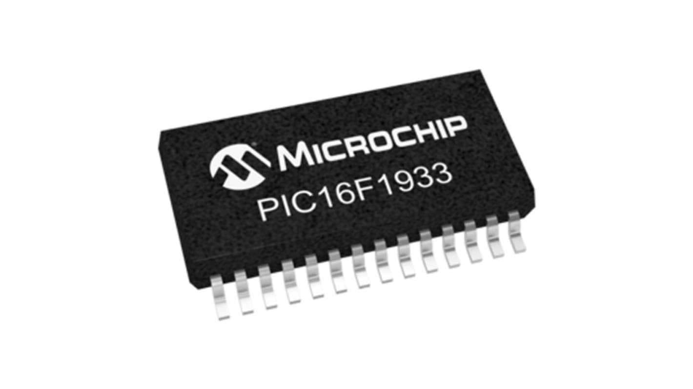 Microchip PIC16LF1933-I/SS, 8bit PIC Microcontroller, PIC16F, 32MHz, 256 B, 4096 x 14 words Flash, 28-Pin SSOP