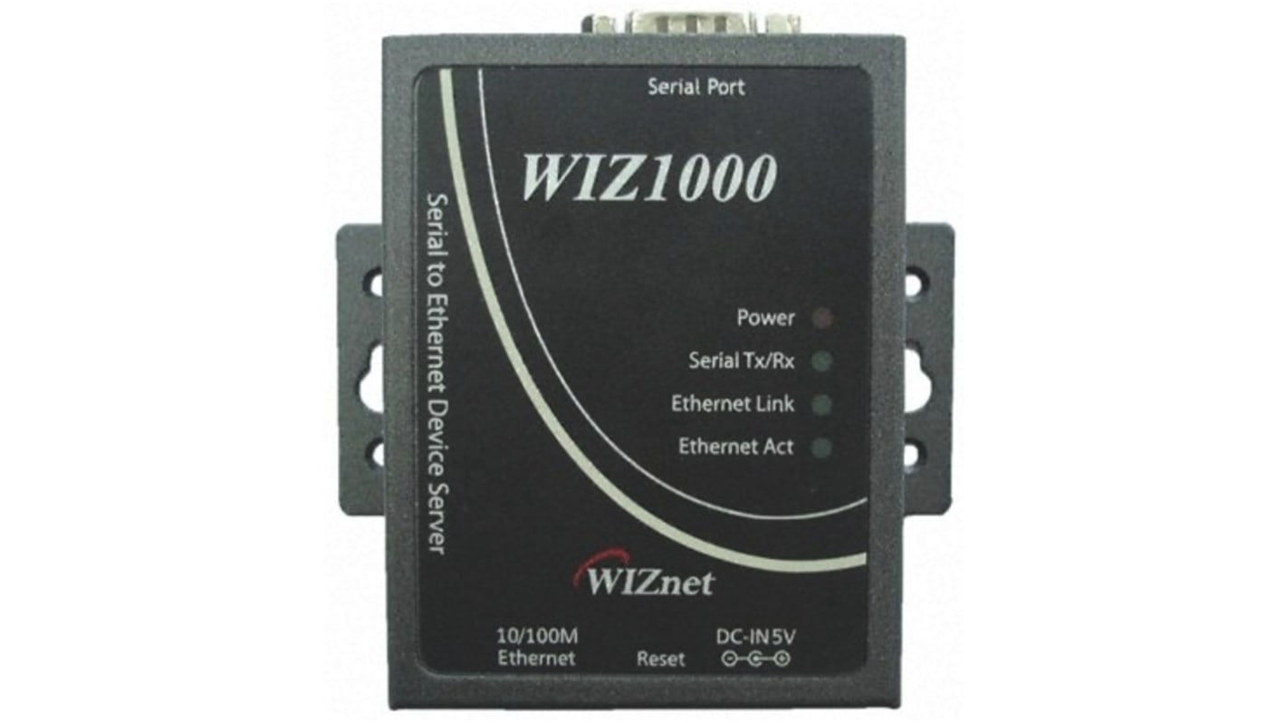 WIZnet Inc WIZ1000 Interface Adapter, 10/100 Ethernet, RJ45, RS232