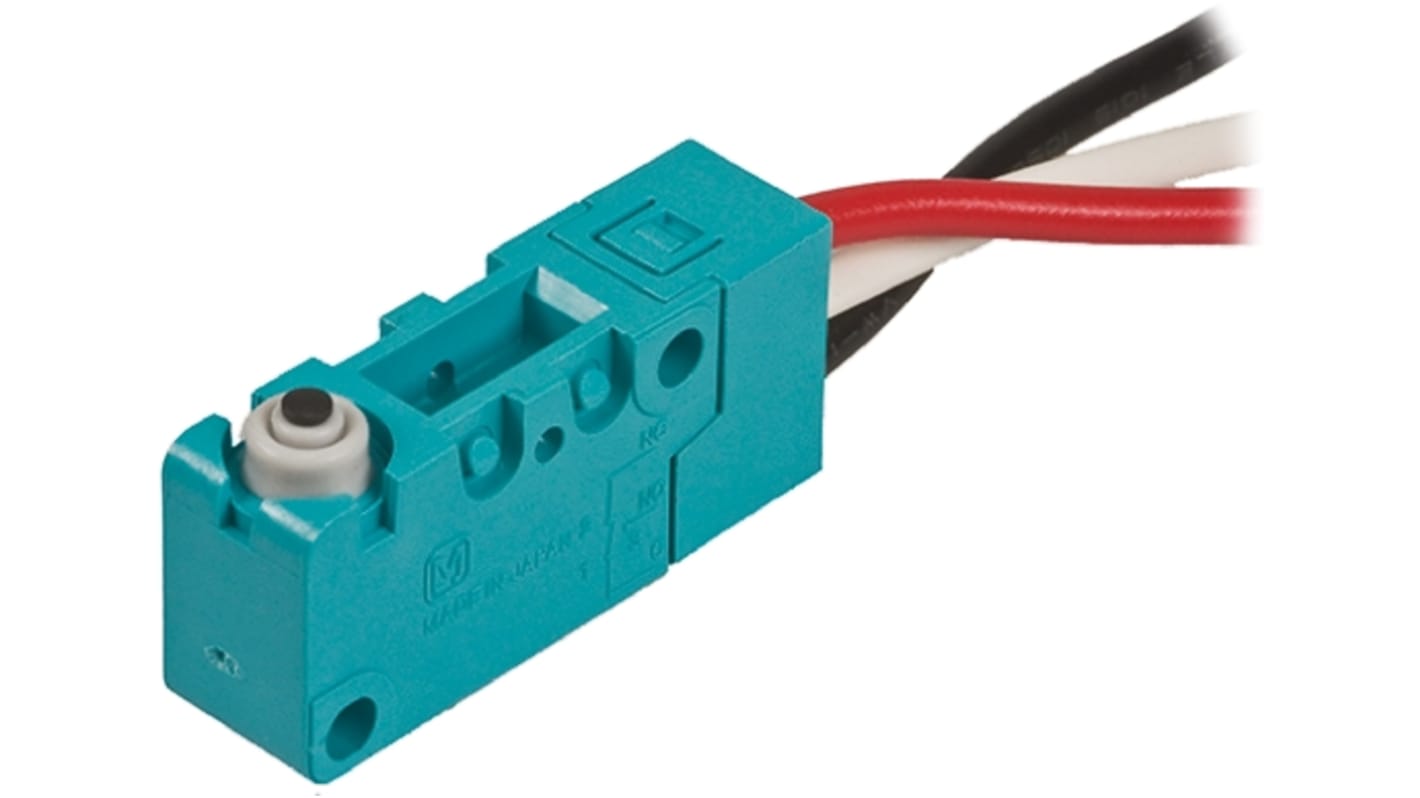 Microinterruttore, Panasonic, SP-CO, 3 A a 250 V c.a., IP67, pre-cablato