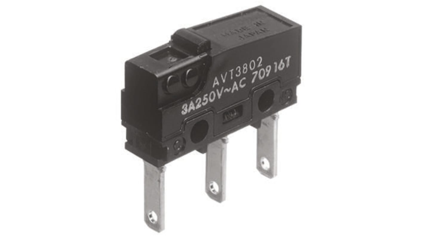 Microinterruttore, Panasonic, SP-CO, 3 A a 250 V c.a., con linguetta