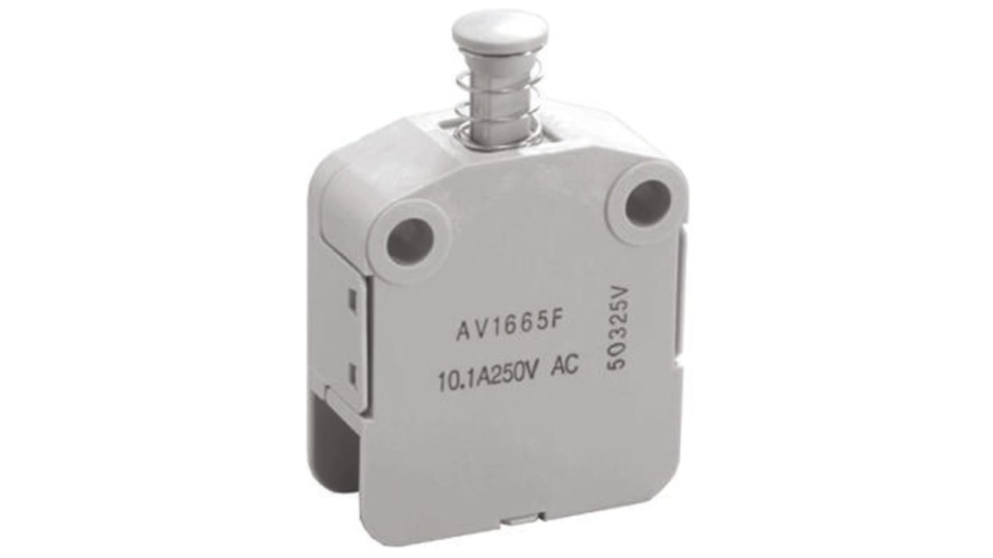 Panasonic Safety Interlock Switch, Plunger, SPST 10.1 A @ 250 V ac, -25 → +85°C