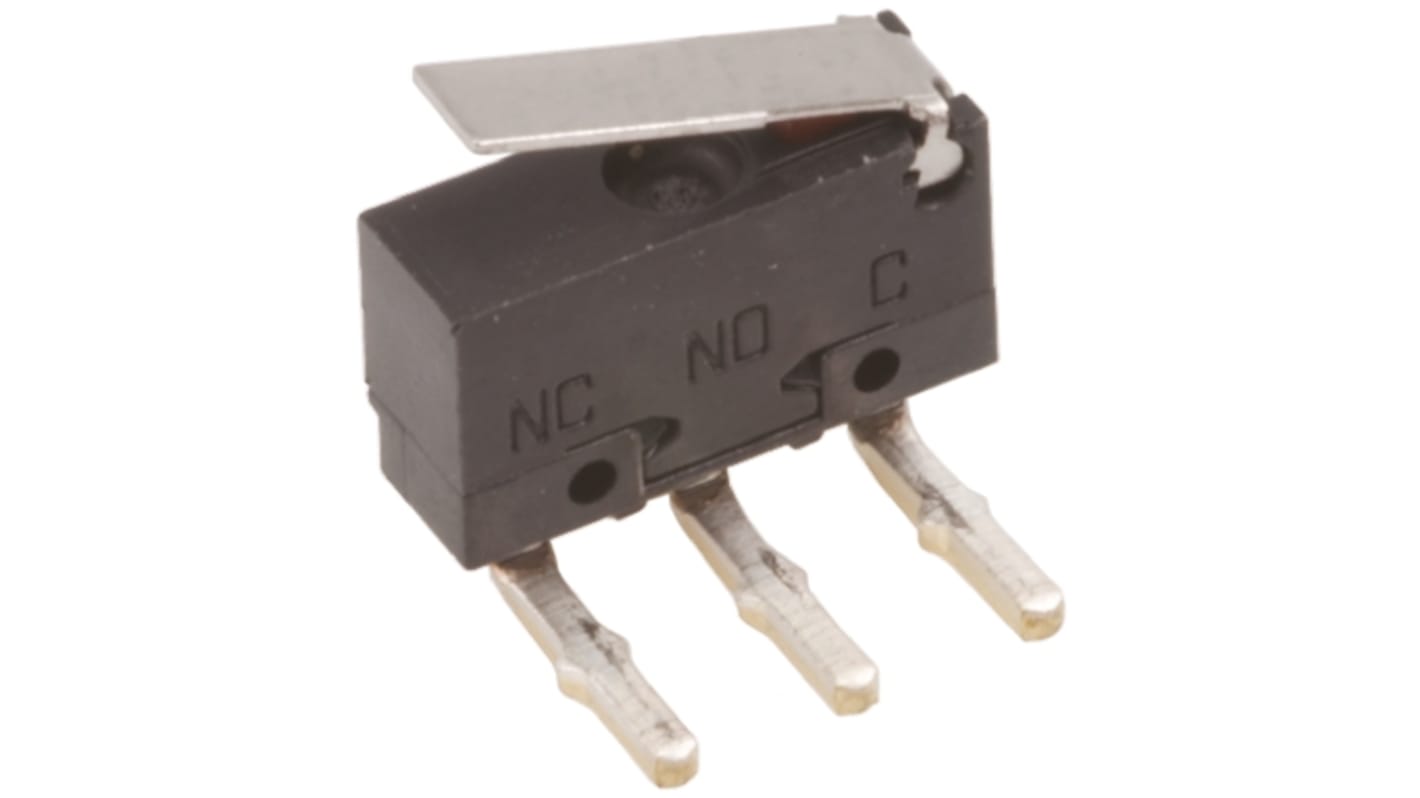 Microinterruptor, Palanca Articulada SP-CO 100 mA a 30 V dc