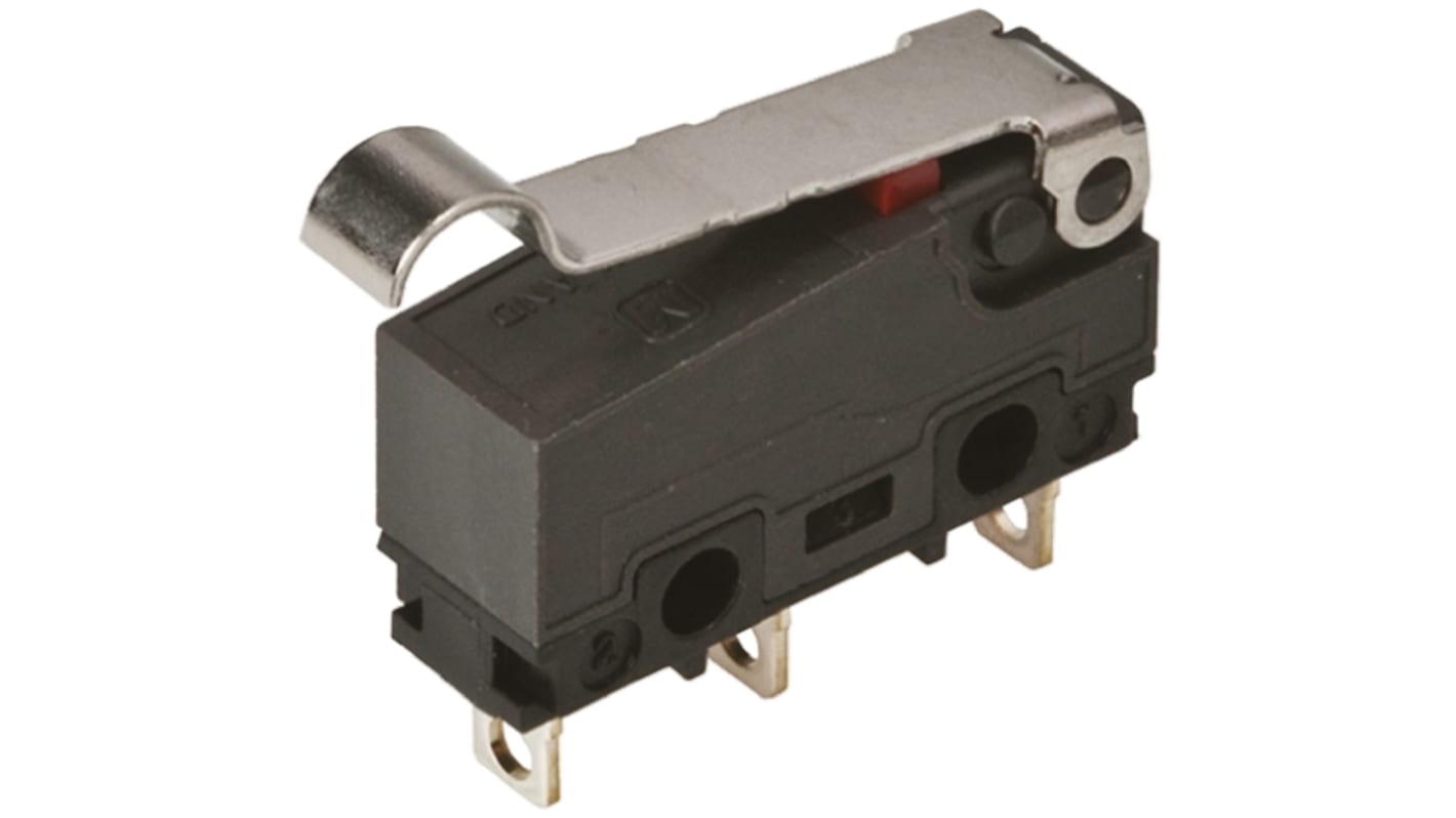 Panasonic Simulated Roller Lever Micro Switch, Solder Terminal, 5 A @ 250 V ac, SP-CO, IP40