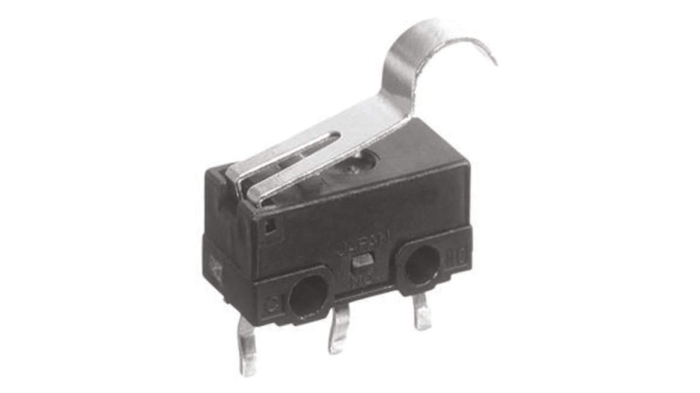 Microrupteur Levier à galet simulé Panasonic, A souder, 1 RT, 1 A